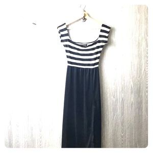 FINAL  $9 SALE Black  White Stripes slit dress